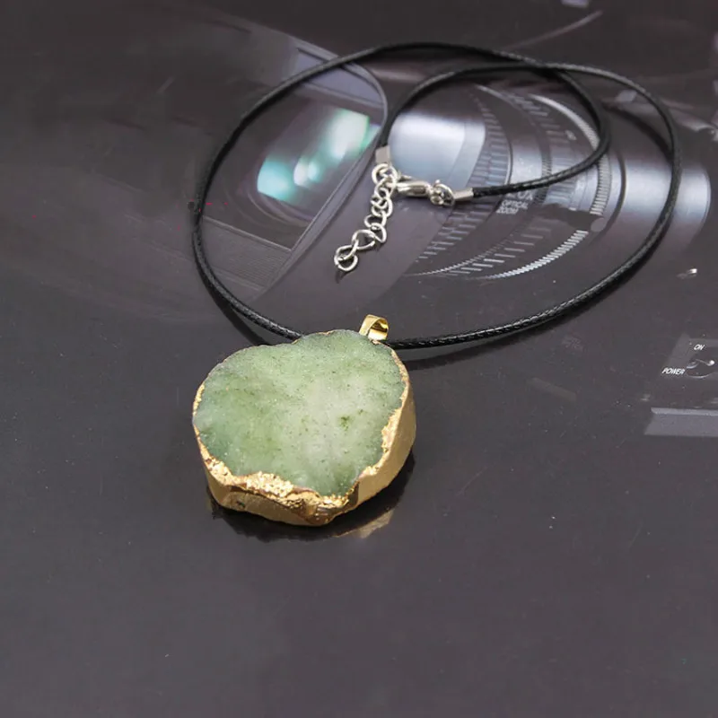 Красочное ожерелье Drusy с друзой модные Асимметричные подвески из натурального