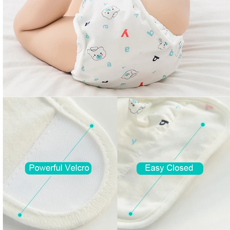 3 шт./лот детские подгузники многоразовые тканевые ТПУ водонепроницаемые для