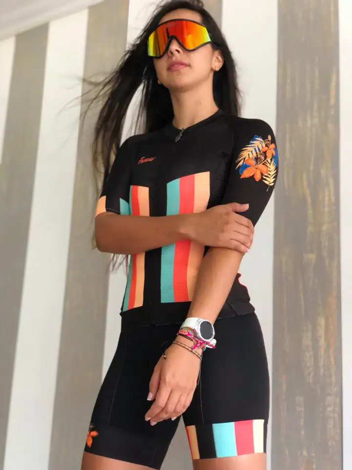 skinsuits 5 Frenesi colombia триатлонный костюм цельный велосипедные костюмы женские с коротким рукавом велокостюм комбинезон Ropa Ciclismo набор гель - Цвет: skinsuits 5