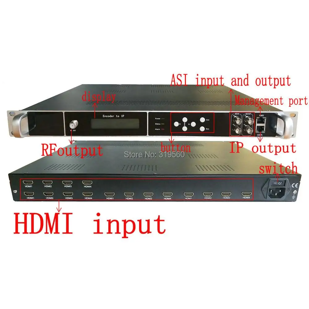 4/8 перевозчиков 16 HDMI к DVB C/DVB T ATSC/ISDB кодировщик модулятор цифровой ТВ головной узел