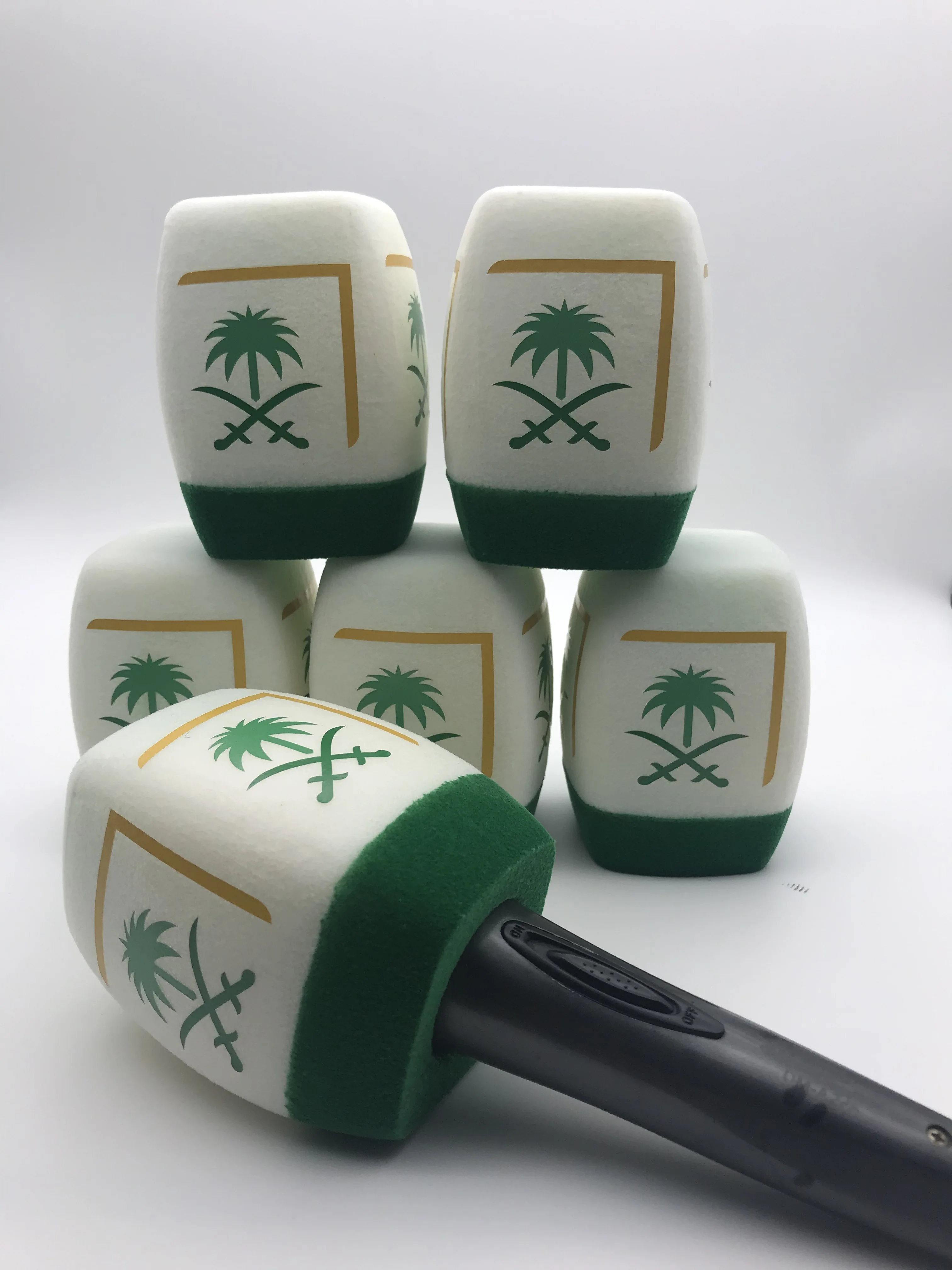 Linhuipad ручной микрофон для интервью с напечатанным логотипом ветрозащитный