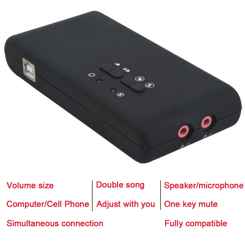 

Stereo USB Dynamic Audio Optical Fiber Surround Sound Digital External 3D Sound Card 7.1 Channel Recording Playback Interface