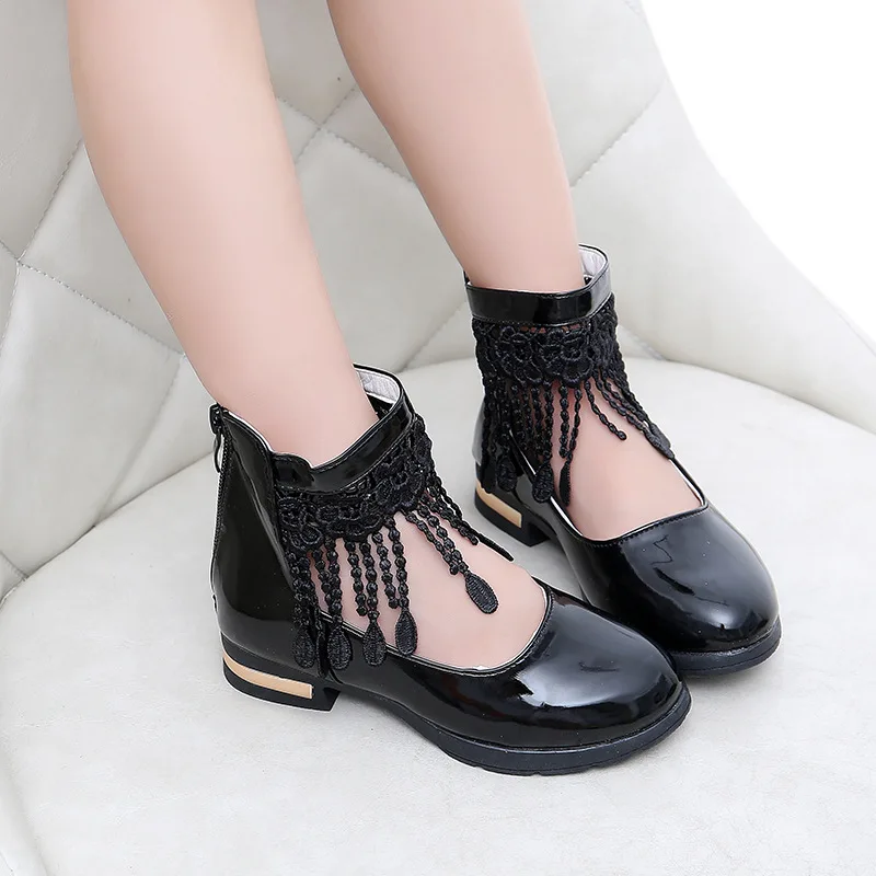 Кожаные туфли для девочек Новинка весна осень 2020 принцессы обувь выступлений и