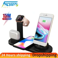 3 in 1 wireless chargers stand fast charging station dock for iphone 12 11 pro samsung xiaomi apple watch air pods phone holder