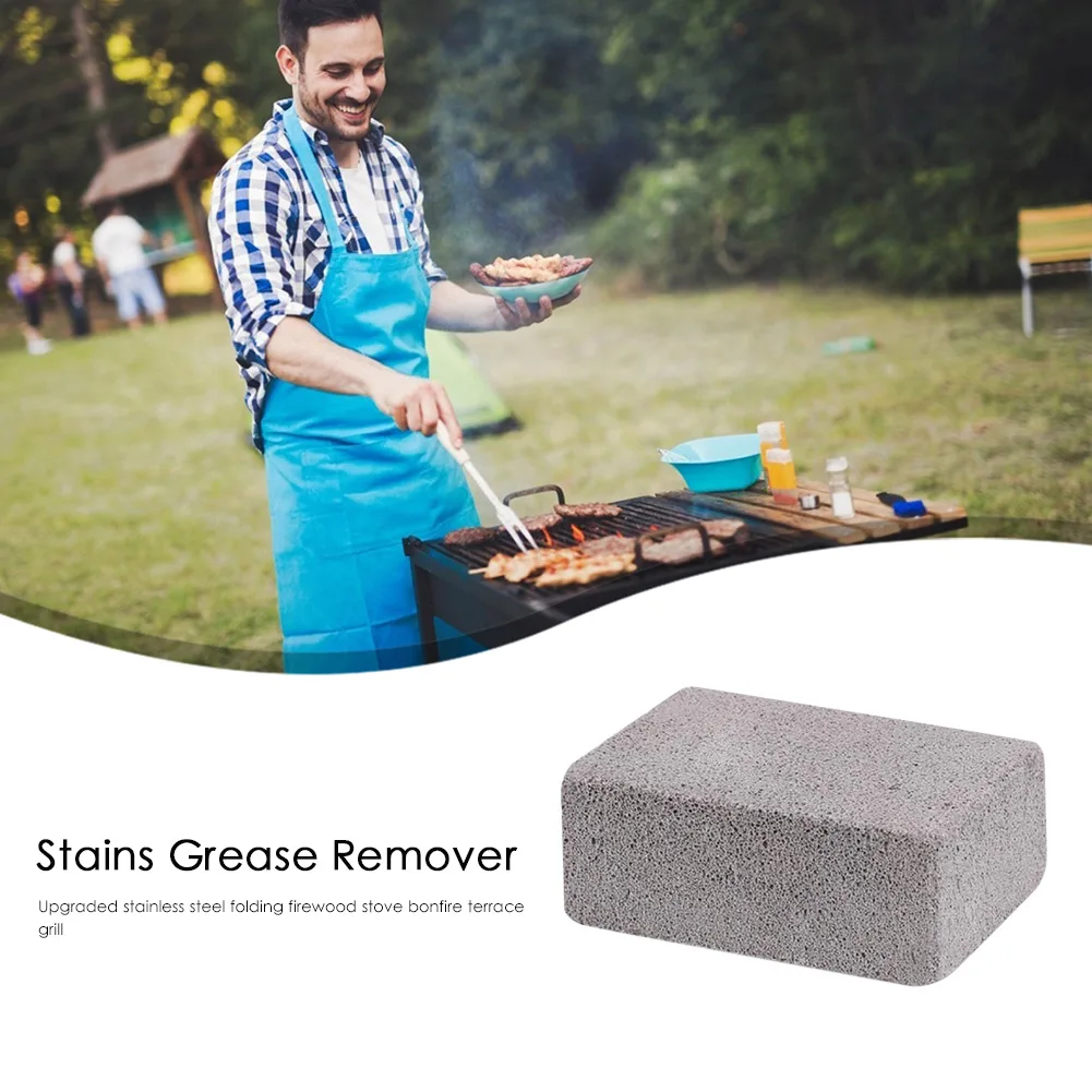 

1pc / 2pcs BBQ Grill Cleaning Brick Block Stains Grease Remover Barbecue Racks Cleaner Stone Kitchen Picnic Gadgets Outdoor Tool