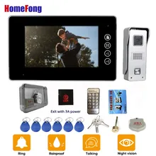 HomeFong Wired Video Door Phone with Lock 7 Inch Touch Screen Video Intercom for Home Security Access Control System 3A Control