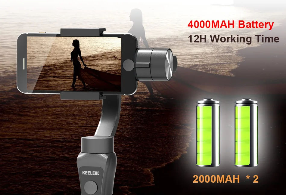 KEELEAD 3-осевой ручной шарнирный стабилизатор для камеры GoPro w/фокус Pull& Zoom для iPhone Xs Max Xr X 8 плюс 7 6 Plus SE samsung экшн Камера