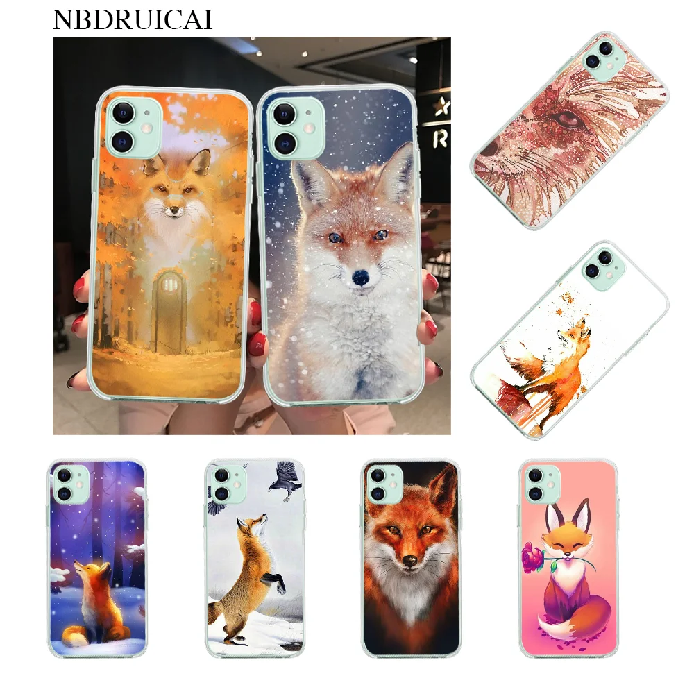 

PENGHUWAN Animal fox DIY Luxury Phone Case for iPhone 11 pro XS MAX 8 7 6 6S Plus X 5S SE XR cover