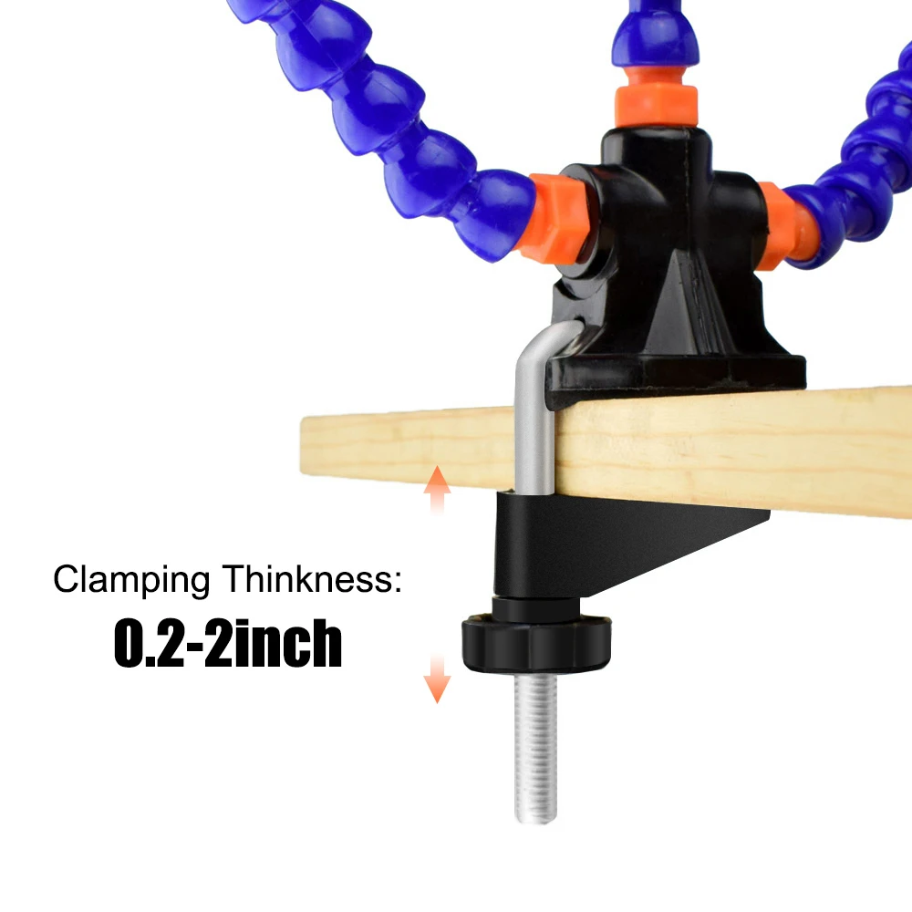 newacalox multi soldering helping hand tool table clip third hand soldering stand welding pcb holder flexible arm soldering tool free global shipping