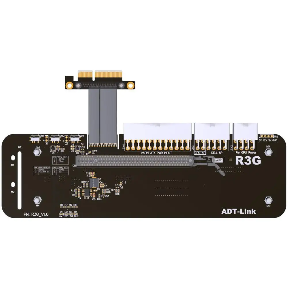 Удлинительный адаптер R23SG eGPU PCIe x16 на PCie x4 16x PCI Express кабели для видеокарты внешнего