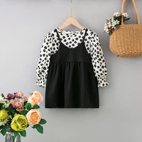 fall girl clothes outfits spring autumn girls clothes set new fashion floral long sleeve shirt sling dress 2pcs kids clothing