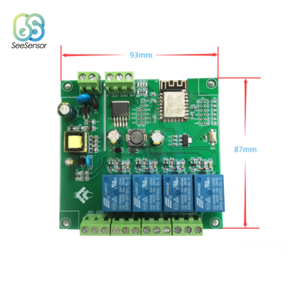 Реле канала DC 5V ESP8266 ESP-12F ESP12F 4 WiFi реле модуль 4-канального для контроллера