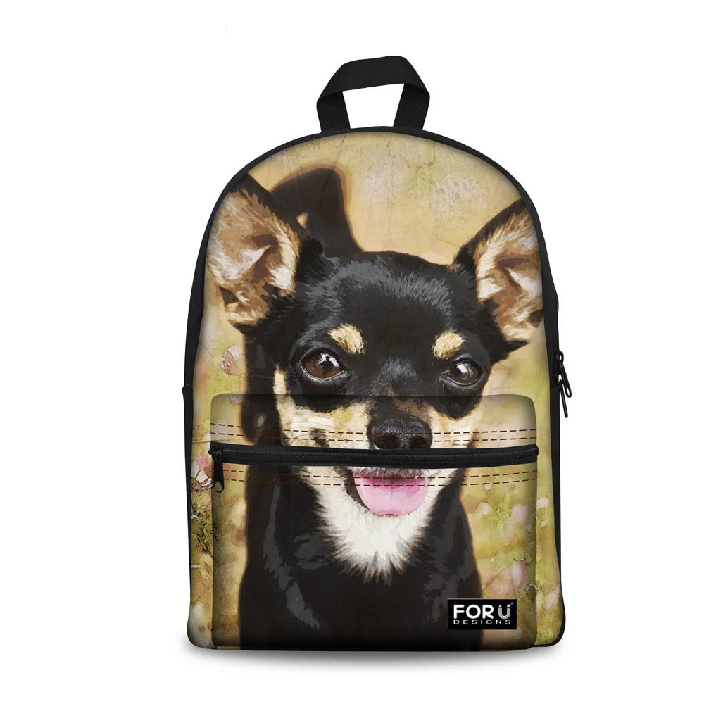 

Рюкзак с принтом Чихуахуа для детей, школьный ранец для девочек-подростков