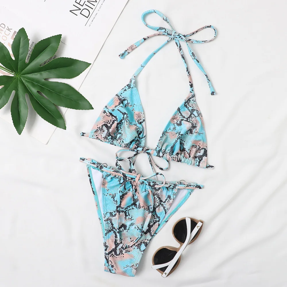 Новый комплект бикини со змеей Melphieer праздничная пляжная одежда для девочек