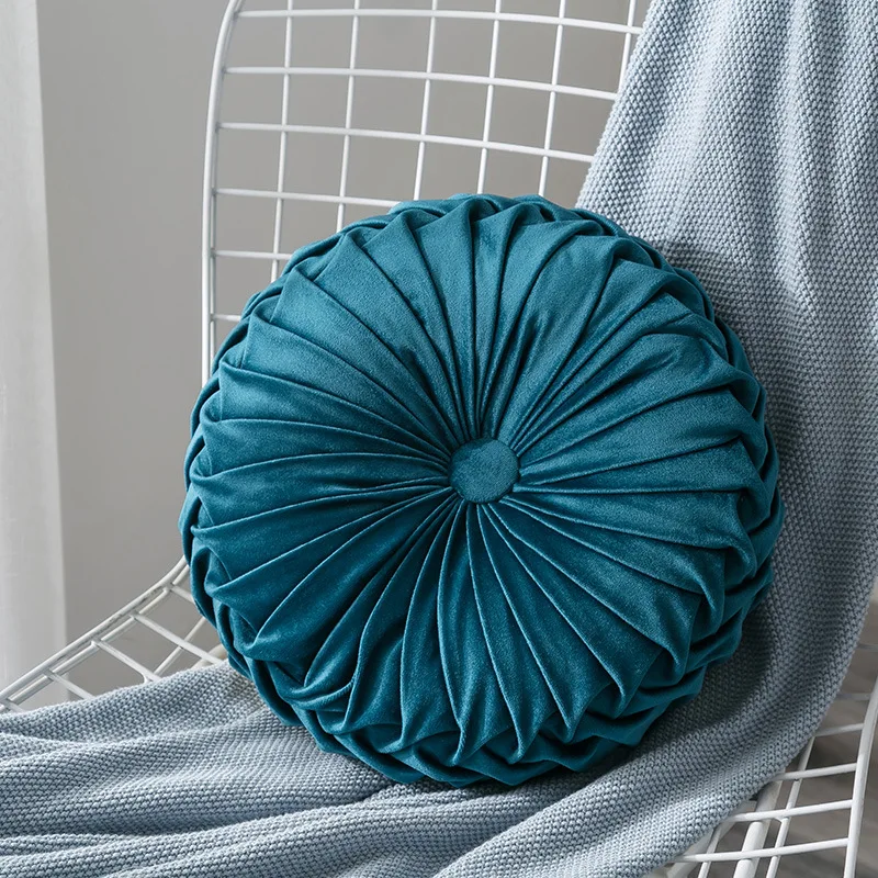 

Fashionable velvet fold round floor cushion pillow, soft and comfortable sofa decoration home decoration decorative pillows