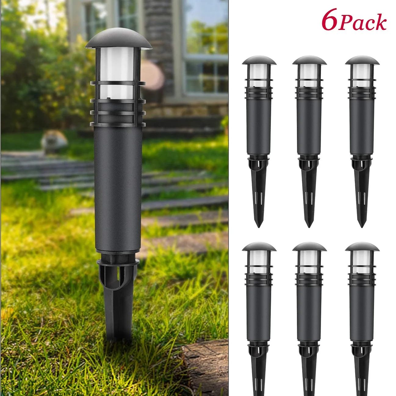 

QACA LED Outdoor Pathway Lawn Lights Spike Type Mushroom Waterproof IP65 DC12V 3W 100LM Lighting Yard Garden Landscape Lamps