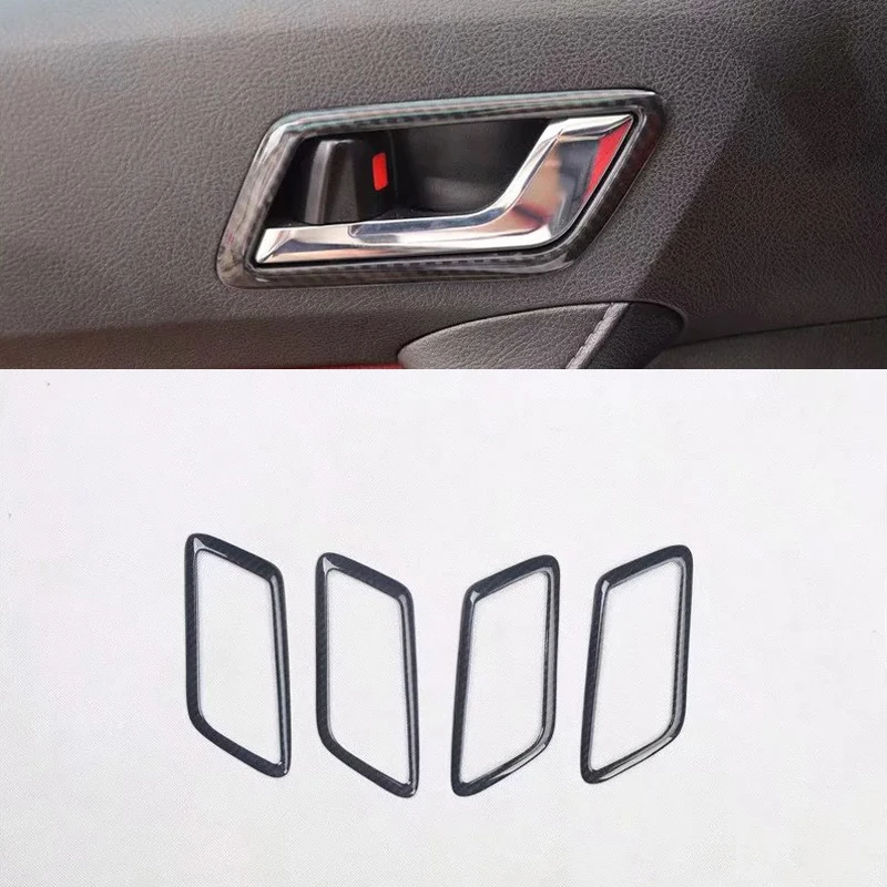 

For Toyota Reiz 2010-2013 4PCS Carbon Fiber ABS Car Side Door Handle Bowl Protector Cover Trim Moldings Car Styling