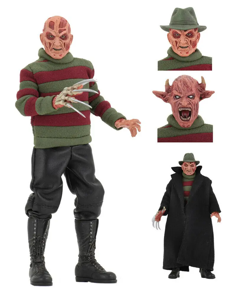 NECA Wes Craven's New nightster Freddy Krueger 8 дюймов в одежде ПВХ фигурка модель игрушка; подарок