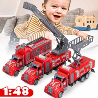 2022 childrens firetruck toy firetruck juguetes fireman toy simulation sound and light lifting platform firetruck for boys gifts