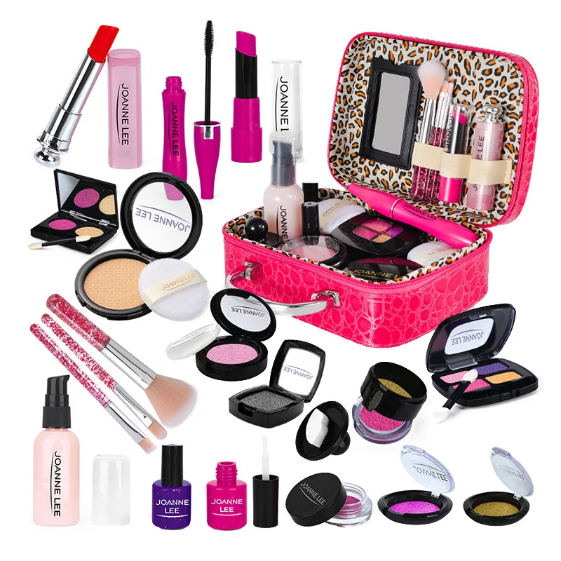

Children's Play House Toy Educational Cosmetic Makeup Simulation Pretend To Lipstick Nail Polish Toy Set Girl Toy Birthday Gift