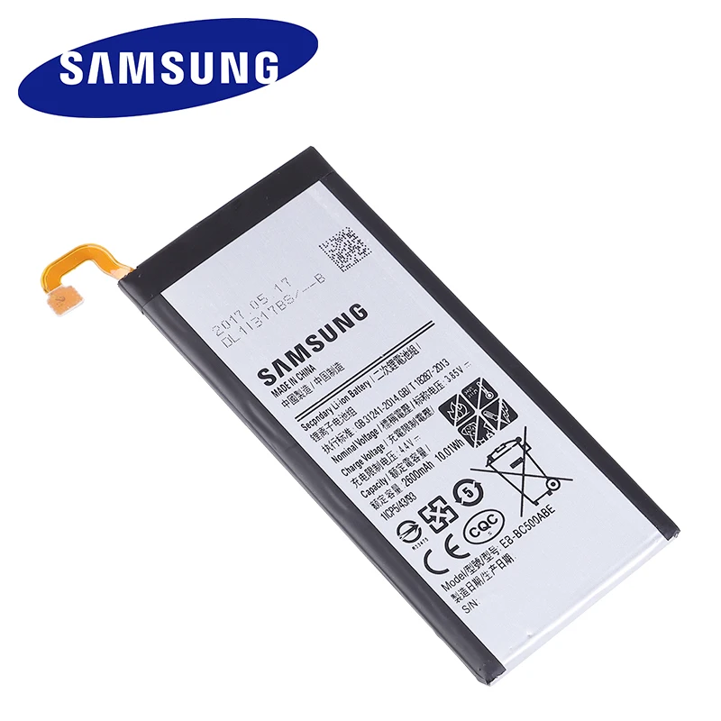 Samsung сменный аккумулятор EB-BC500ABE для samsung Galaxy C5 SM-C5000 мобильный телефон заряжаемая телефонная батарея 2600 мАч