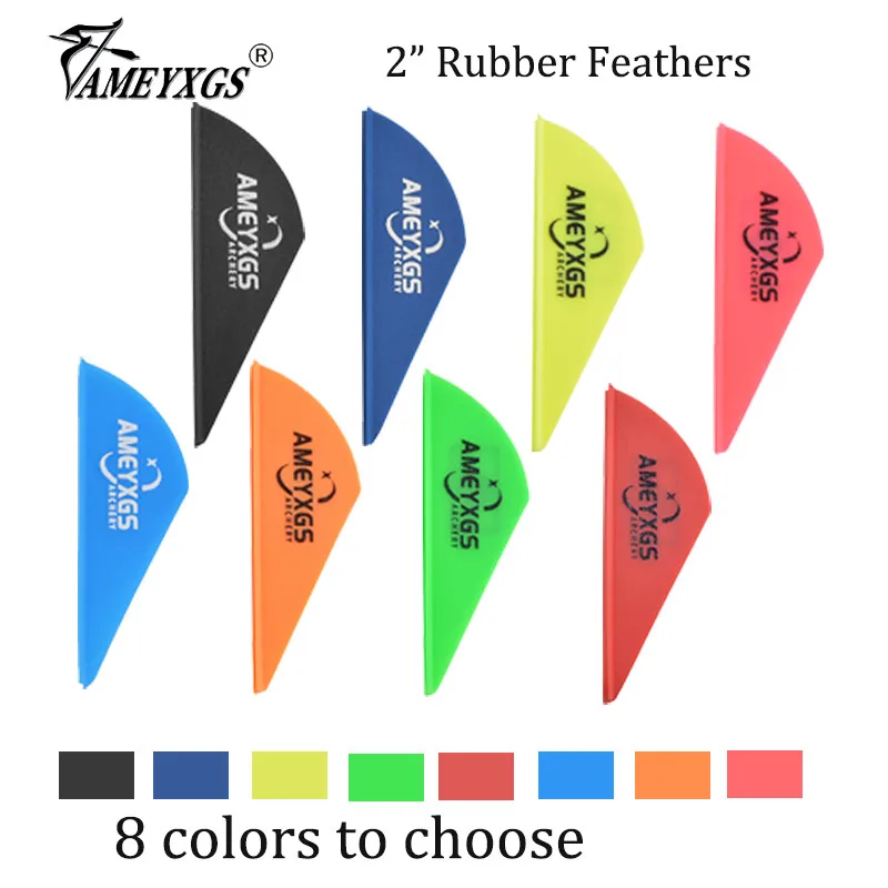 

60 шт стрельба из лука 2 "резиновая стрела перо стрела вал DIY высокоскоростные дропшиппинг для лука и стрелы съемка Охотничьи аксессуары