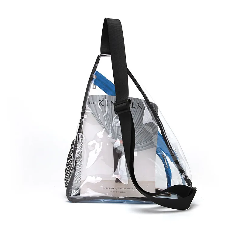 Прозрачная Мужская нагрудная сумка водонепроницаемая через плечо для мужчин