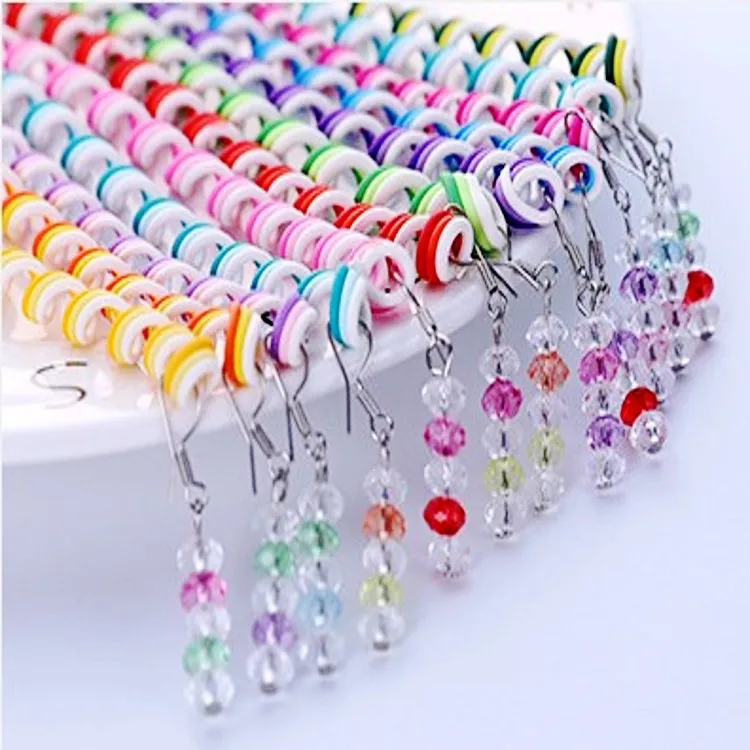 1Pcs Random Color 1 шт., повязка для волос разных цветов радуги, милая повязка для волос для девочек, Длинные эластичные резинки для волос с кристаллами, головные уборы, аксессуары для волос - Цвет: 1Pcs Random Color