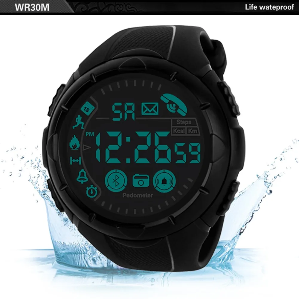 HONHX Bluetooth мужские умные спортивные часы мужские s водонепроницаемые цифровые наручные часы шагомер калории фитнес Relogio Спорт Masculino
