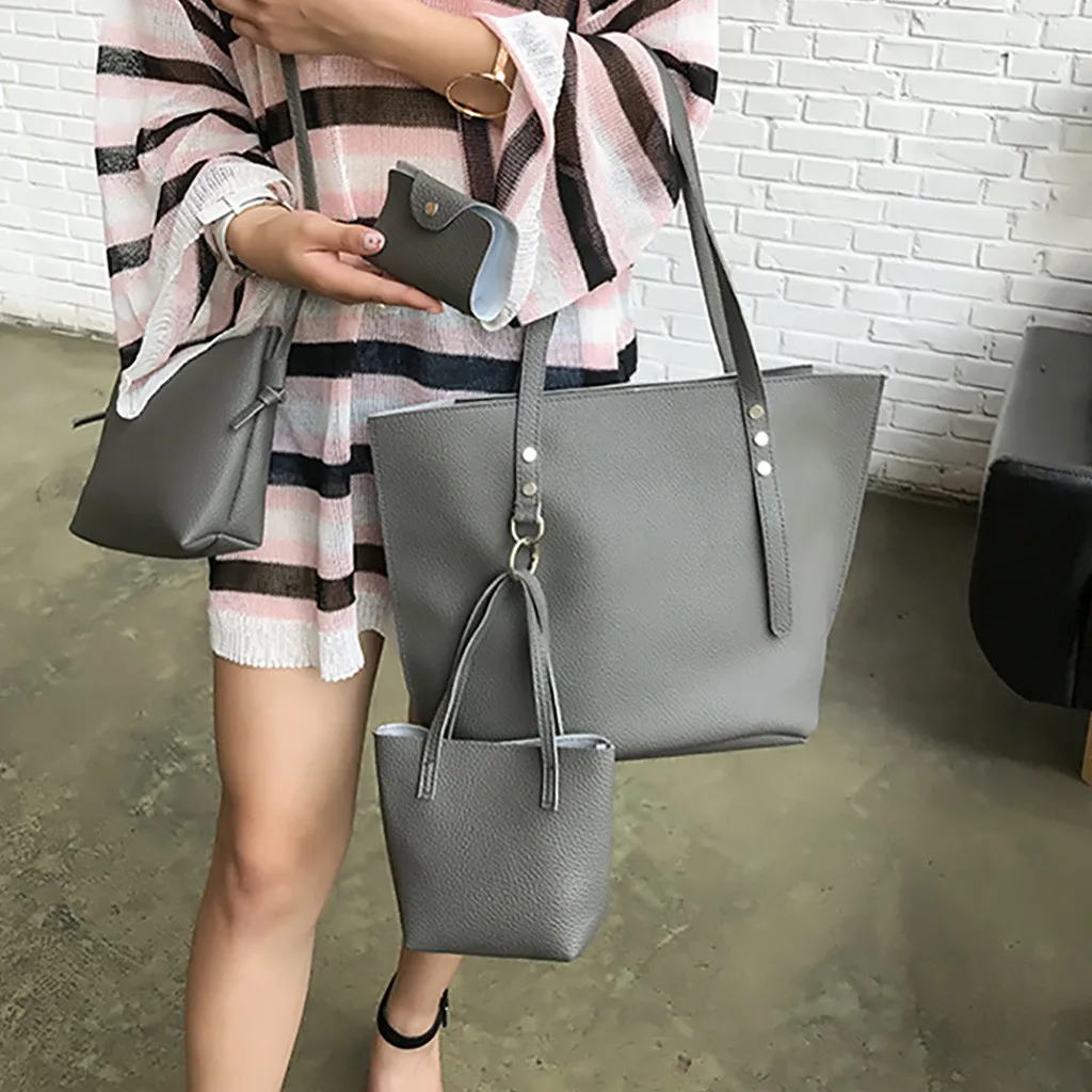 35 # модные женские туфли кожаные четыре части плеча Сумка через плечо