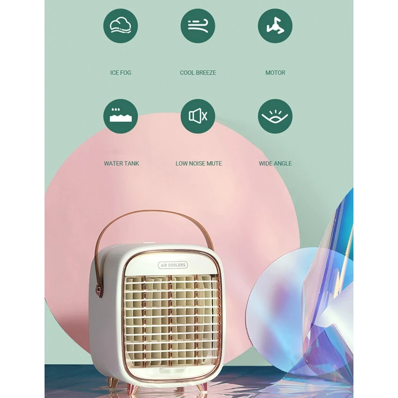 Тихий трехскоростной Регулируемый USB-вентилятор для охлаждения воздуха 2000 мАч |