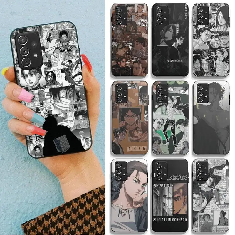 

Anime Attack On Titan Eren Phone Case For Samsung Galaxy A21S A31 A32 A20RE A51 A52 A71 5G A72 A80 A91 S10 Lite Shell Cover