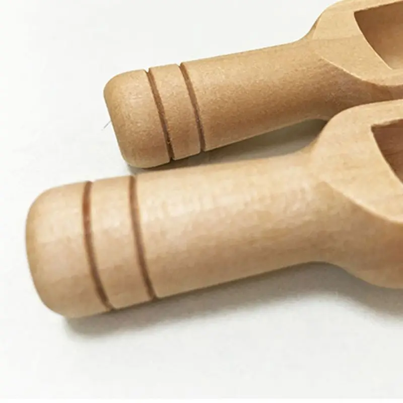

Wood Small Little Mini Wooden Spoon Scoop Salt Sugar Condiment Cooking Tools 95AA