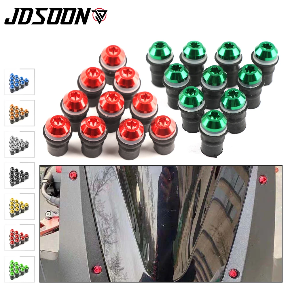 

10PCS 5MM Universal Motorcycle Bolts Screws Kit Windscreen Windshield Cafe Racer Motocross For Kawasaki Z900 Z1000 Z1000SX