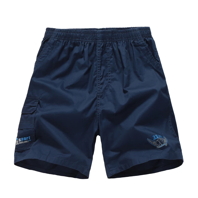 Мужские хлопковые спортивные шорты повседневные однотонные для занятий в