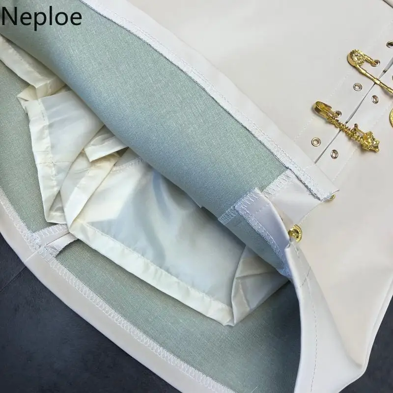 Neploe 2020 Осень Зима Новая металлическая брошь дизайн трапециевидная юбка