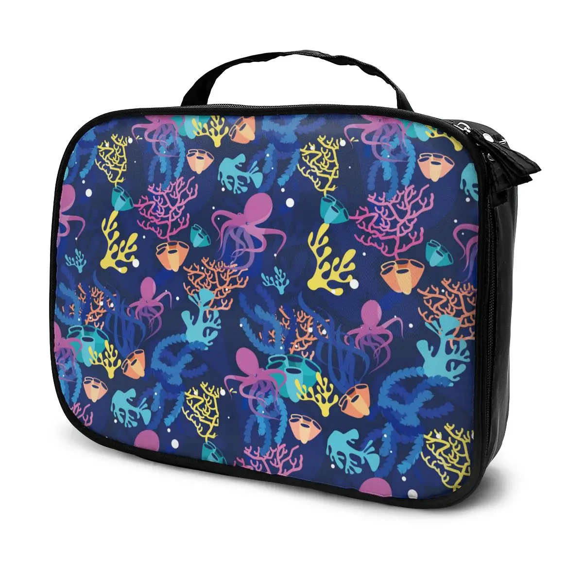 

Women Cosmetic Bag Colorful Coral Make Up Organizer Bag Travel Cosmetic Case for Female Storage Toiletry Bag