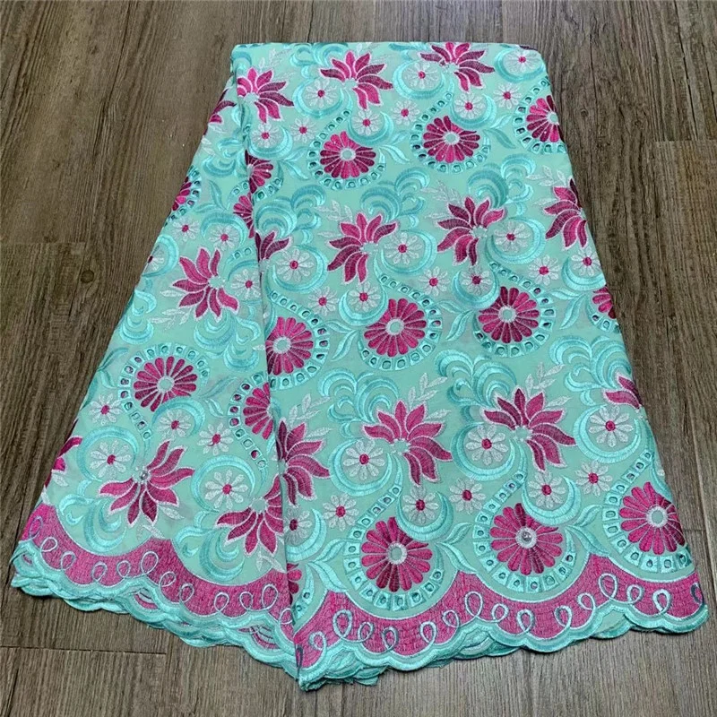 

African Dry Polish Lace 2021 Fabrics High Quality Swiss Voile Lace In Switzerland Men Swiss Cotton Lace Fabric 5 Yards ZQ