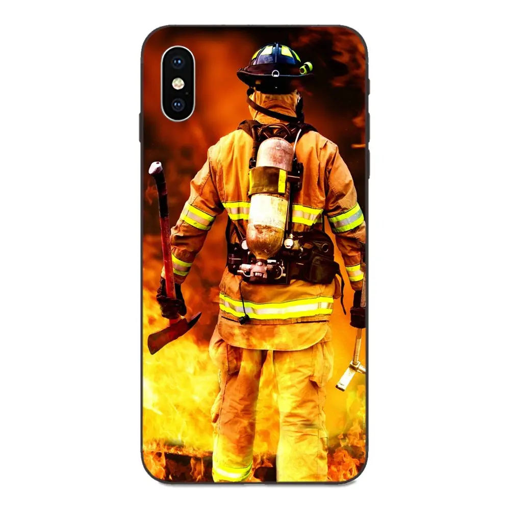 Мягкий защитный чехол из ТПУ для Apple iPhone 4 4S 5 5S SE 6 6S 7 8 Plus X XS Max XR пожарный | Мобильные
