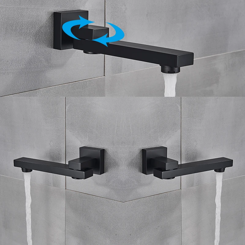 Смеситель для душа в европейском стиле роскошный черный светодиодный потолочный