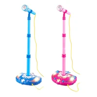 kids early education musical toy stand type music sing toy microphone adjustable karaoke microphone connect to mobile phone