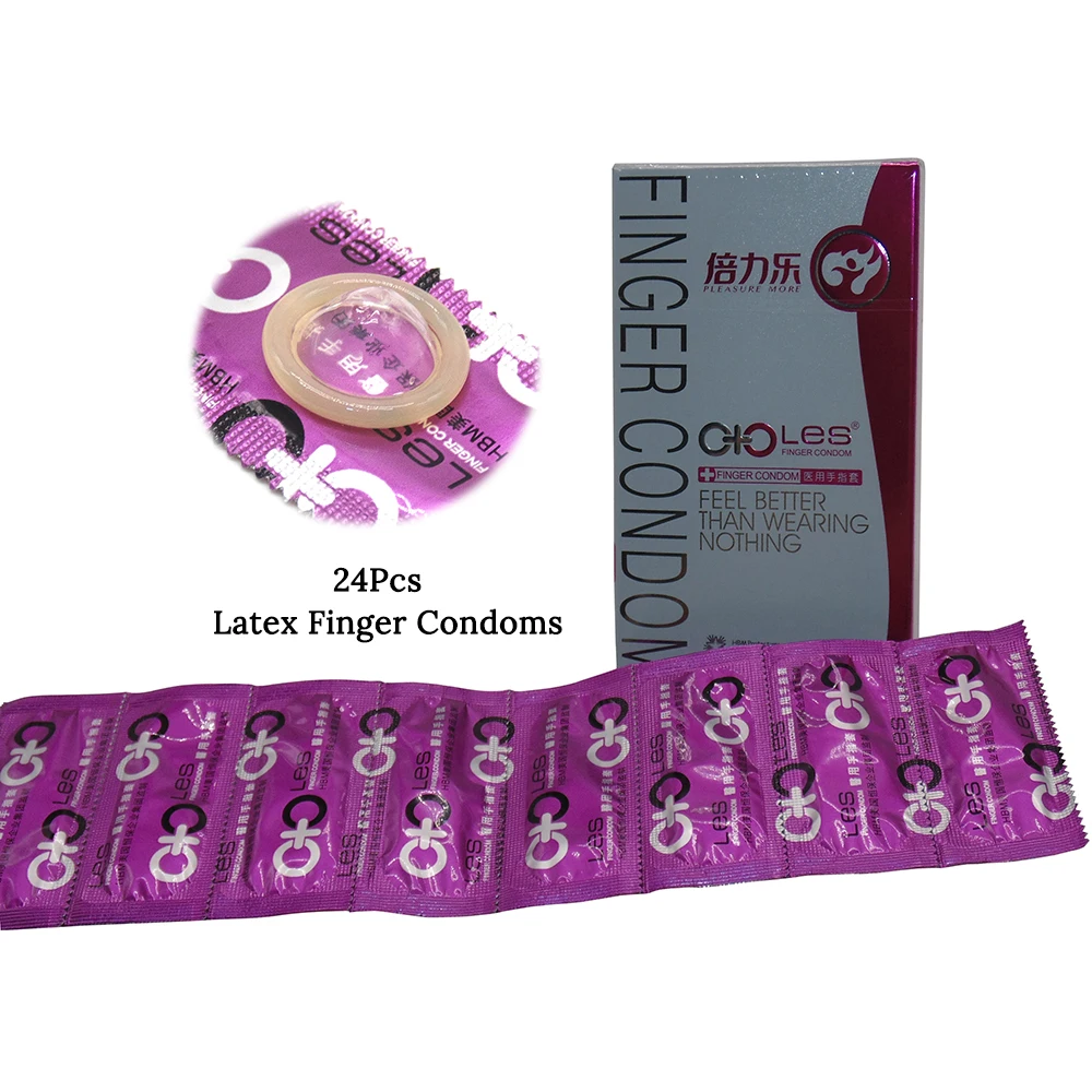 24 шт./лот стимуляция точки G медицинские латексные презервативы для пальцев