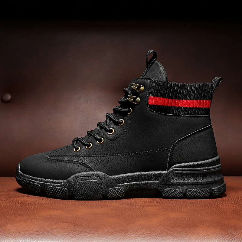 

High-top Labor Insurance Shoes Outdoor Comfortable Tooling Tide Boots Non-slip Wear-resistant Rubber Sole Casual Men's Shoes