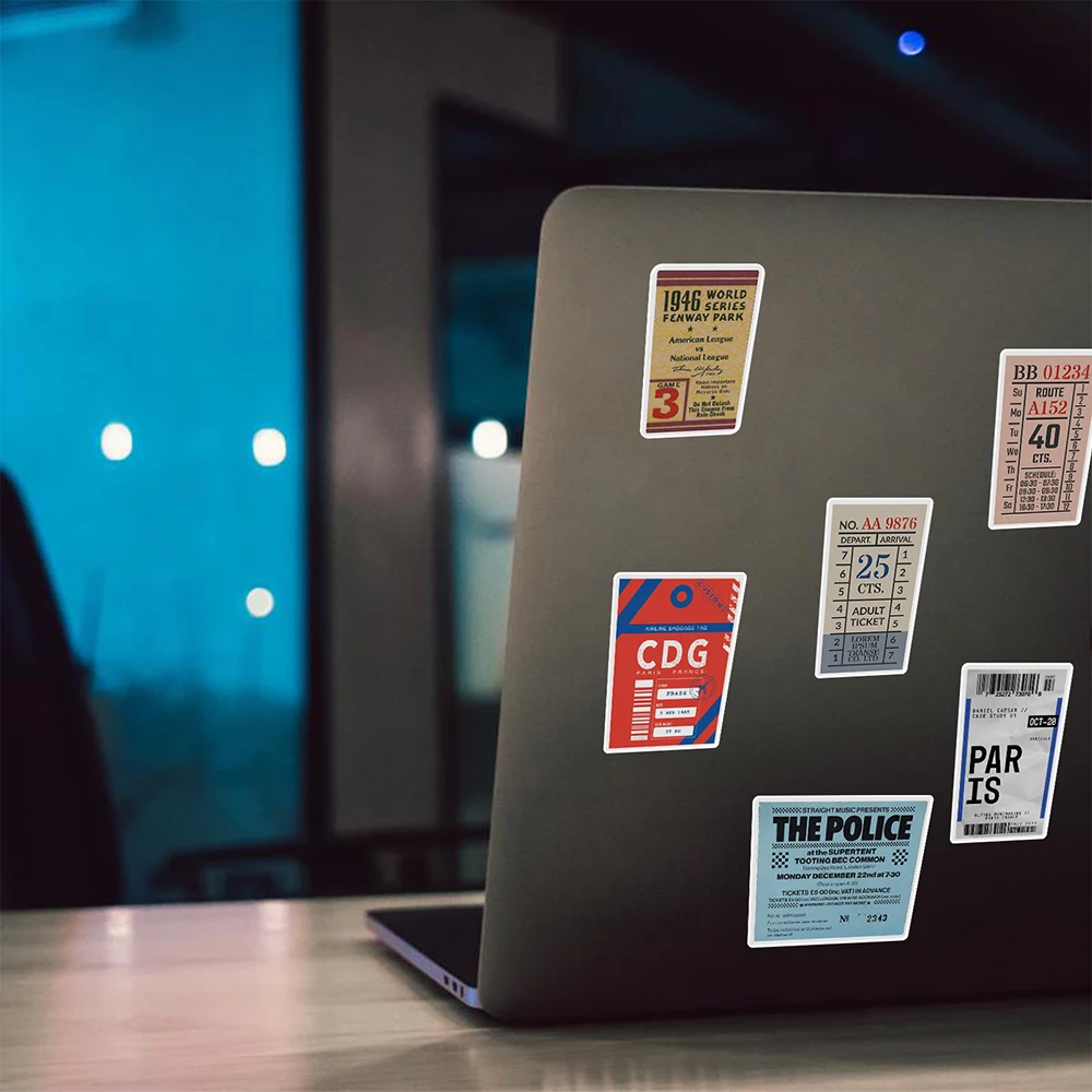 103050pcs boarding pass air tickets graffiti stickers laptop guitar luggage fridge phone office car bike sticker decal kid toy free global shipping