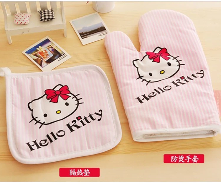 

Kitchen Gloves &Insulation Pads Anti-scald Kitchen Baking Microwave Oven Gloves Mitts Cute Kitchenware