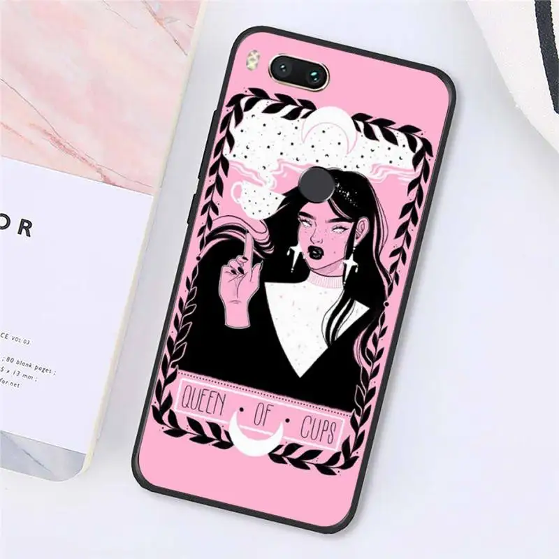 

Pink The Lovely Omens Tarot Deck Phone Case For Xiaomi Redmi note 7 8 9 t max3 s 10 pro lite Luxury brand shell funda coque