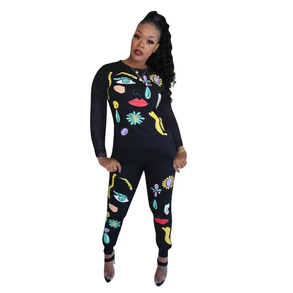 Европа и США хит сезона женские позиционирования печати футболка с длинными