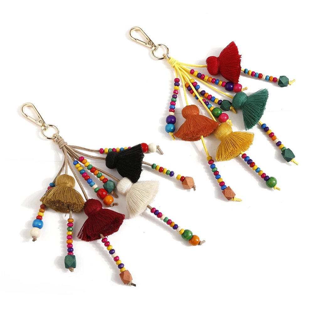 Богемные женщины с кистями из бусин кулон брелок висячая сумка Декор подарок