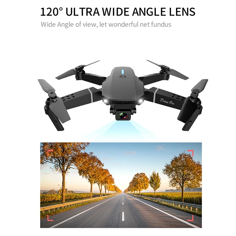 

E88 RC Drone 4K HD Camera Visual Positioning WiFi FPV Four-Axis Aircraft Profesional Quadcopter