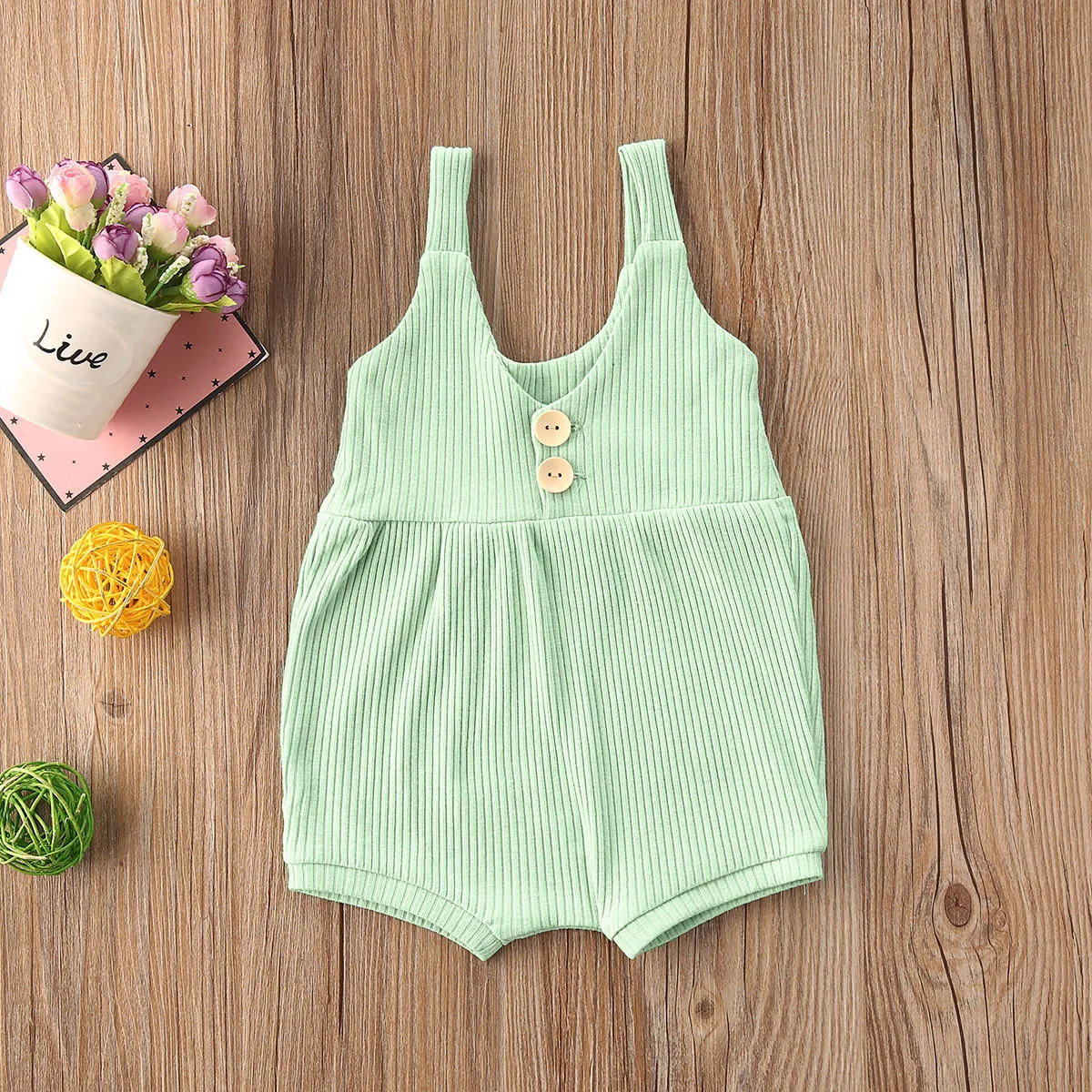 2020 летняя одежда для малышей Детский комбинезон без рукавов на бретельках